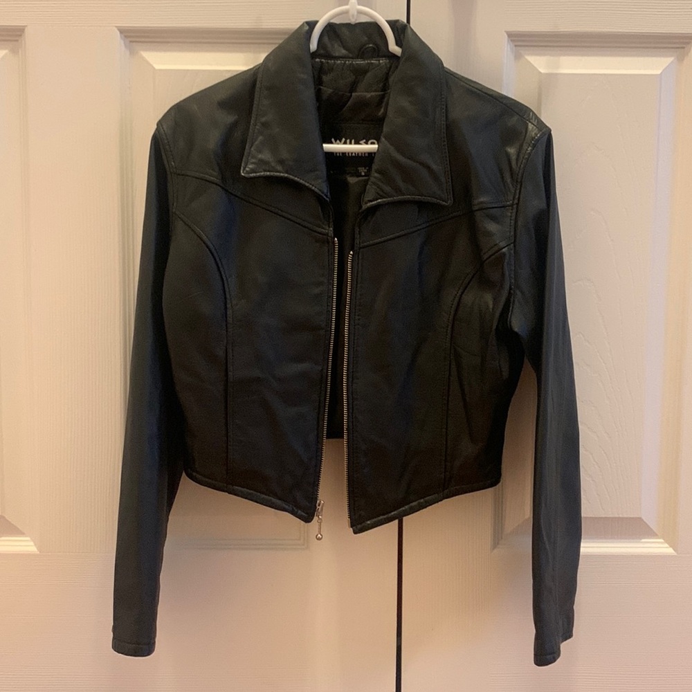 Wilsons Authentic Leather Crop Jacket